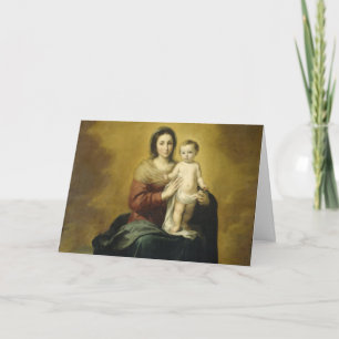 Cartes Pour Fêtes Annuelles Madonna et Enfant, Belle Art Voiture de Noël