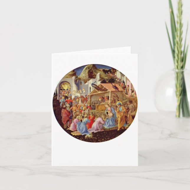 Cartes Pour Fêtes Annuelles Madonna et Enfant - Fra Angelico - 1564 (Devant)