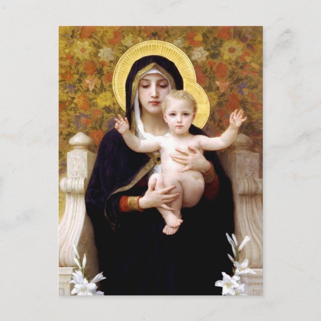 Cartes Pour Fêtes Annuelles Madonna et Noël d'enfant (Devant)