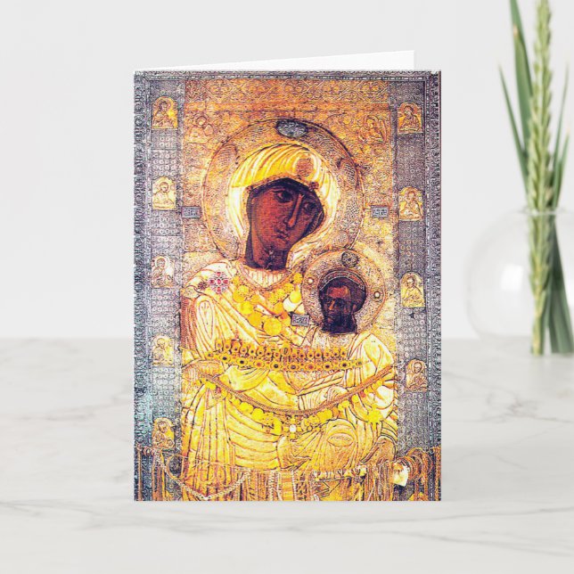 Cartes Pour Fêtes Annuelles Madonna noir (Devant)