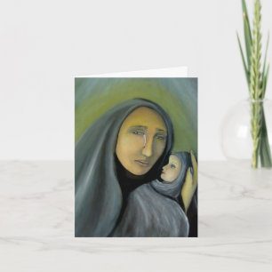 Cartes Pour Fêtes Annuelles Madonna religieux et Noël d'enfant religieux