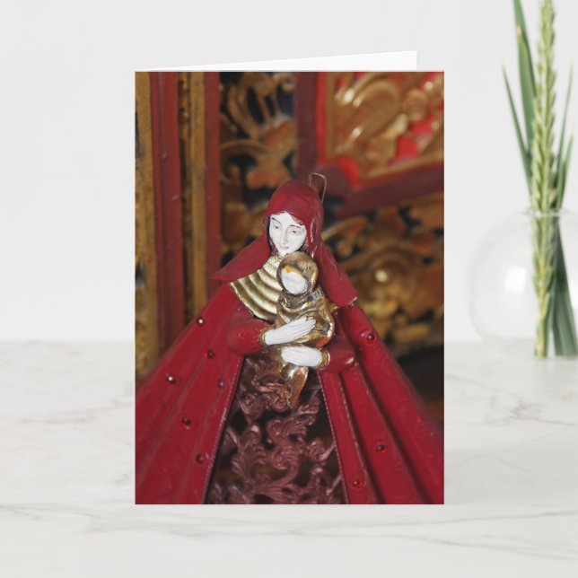 Cartes Pour Fêtes Annuelles Madonna rouge (Devant)