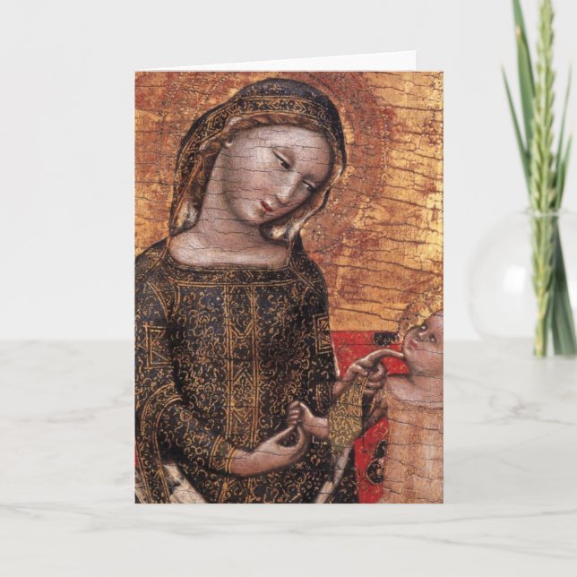 CARTES POUR FÊTES ANNUELLES MADONNE DE L'HUMILITÉ (Devant)