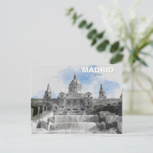 Cartes Pour Fêtes Annuelles Madrid Espagne - Souvenir de vacances avec ville P
