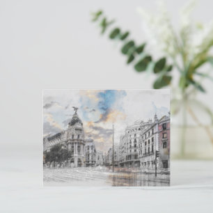 Cartes Pour Fêtes Annuelles Madrid Espagne Voyage Paysage Souvenir vacances