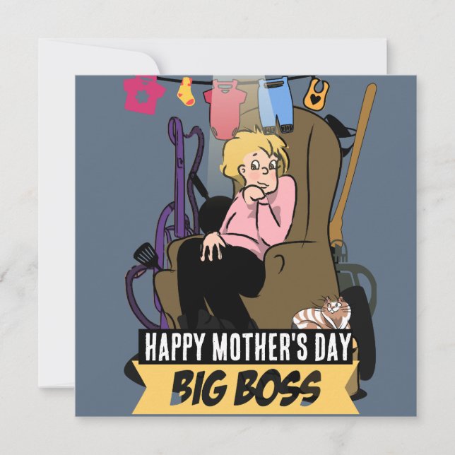 Cartes Pour Fêtes Annuelles Mafia Maman : Édition Fête des Mères (Devant)