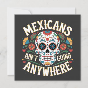 Cartes Pour Fêtes Annuelles MAGA Mexicains ne vont nulle part dans le crâne de