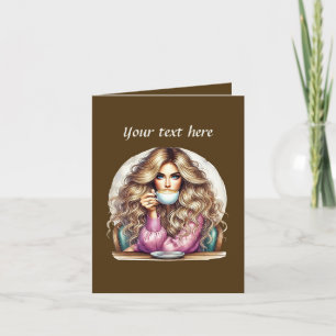 Cartes Pour Fêtes Annuelles Magasin de café mignonne personnalisable