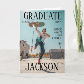 Cartes Pour Fêtes Annuelles Magazine Cover Inspired Graduation PartyInvitation