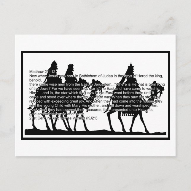 Cartes Pour Fêtes Annuelles Magi de Noël (Devant)