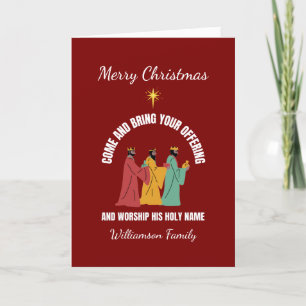 Cartes Pour Fêtes Annuelles Magi Three Wise Men Christian Noël Nativité