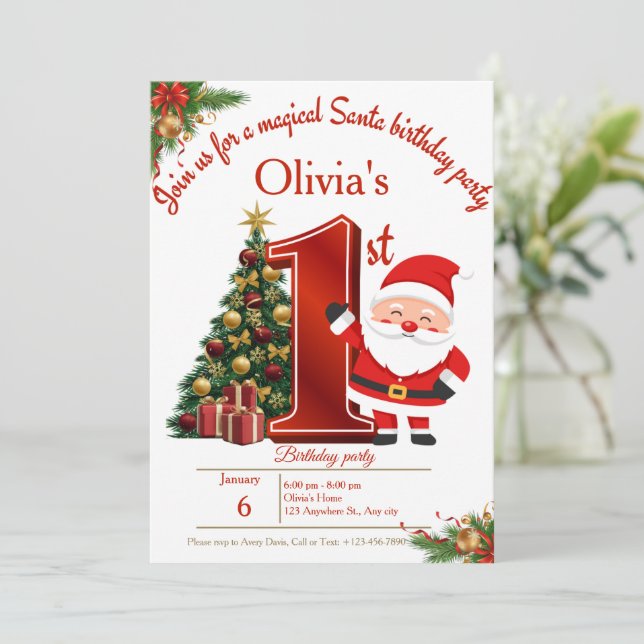 Cartes Pour Fêtes Annuelles Magical Christmas Birthday Card for Girls (Debout devant)