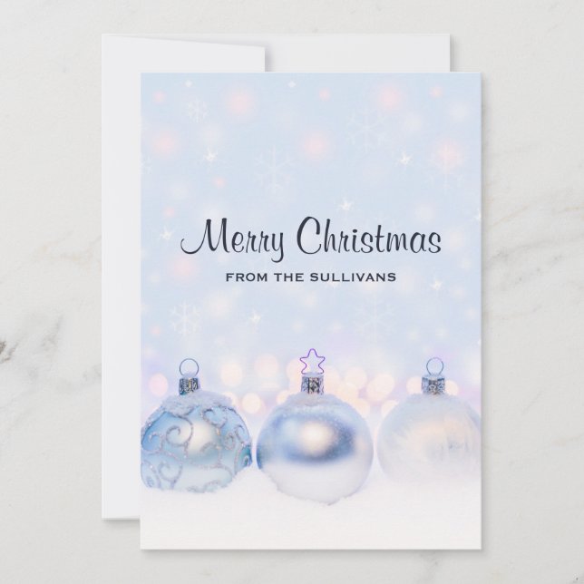 Cartes Pour Fêtes Annuelles Magical Metallic Christmas Balls (Devant)