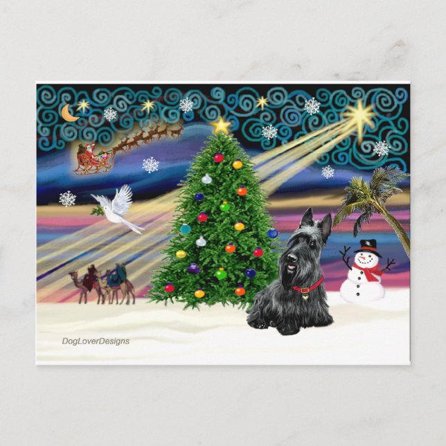 Cartes Pour Fêtes Annuelles MAGIE DE NOËL-Scottie2B (Devant)