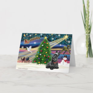 Cartes Pour Fêtes Annuelles Magie de Noël Scottish Terrier 2B