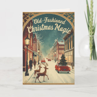Cartes Pour Fêtes Annuelles Magie de Noël Traditionnelle ; Vœux de Fêtes