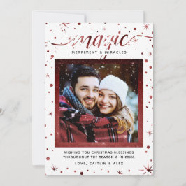 Cartes Pour Fêtes Annuelles Magie, Merriment & Miracles Snowflakes | Bourgogne