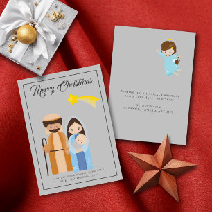 Cartes Pour Fêtes Annuelles Magique Cute Nativité Étoile Noël