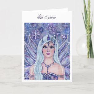 Cartes Pour Fêtes Annuelles Magique fée d'hiver par Renee Lavoie