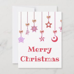 Cartes Pour Fêtes Annuelles Magnifique, Belle Boules Roses De Noël Étincelante