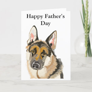Cartes Pour Fêtes Annuelles Magnifique berger allemand, chien alsacien éditabl