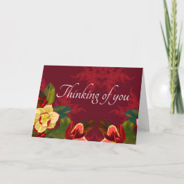 Cartes Pour Fêtes Annuelles Magnolia Imprimer Penser à vous —Personnalisable