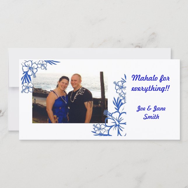 Cartes Pour Fêtes Annuelles Mahalo pour tout ! ! (Devant)