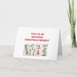Cartes Pour Fêtes Annuelles MAHJONG christmas