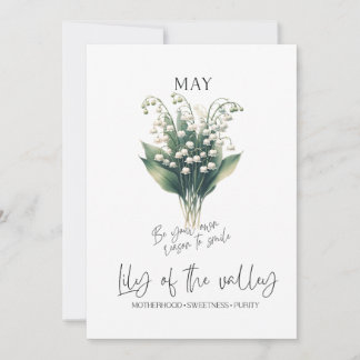 Cartes Pour Fêtes Annuelles Mai Anniversaire Mois de naissance Lys de la vallé
