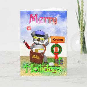 Cartes Pour Fêtes Annuelles Mailman Koala Joyeux jours fériés