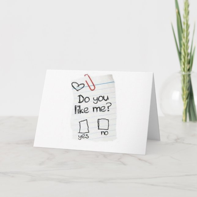 CARTES POUR FÊTES ANNUELLES "M'AIME-TU ?" J'AIME MON MEILLEUR AMI "VOUS !" (Devant)