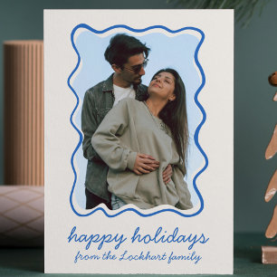 Cartes Pour Fêtes Annuelles Main agitée Tirée Funky Whimsical Frontière Photo