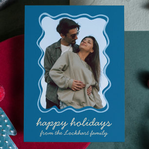 Cartes Pour Fêtes Annuelles Main agitée Tirée Funky Whimsical Frontière Photo
