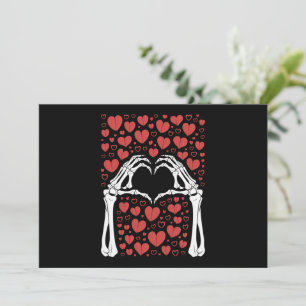 Cartes Pour Fêtes Annuelles Main de squelette cœur Saint-Valentin Amour drôle