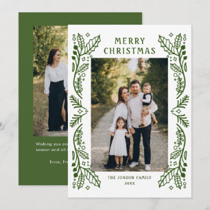Cartes Pour Fêtes Annuelles Main funky tiré Whimsical Retro Noël 2 Photo