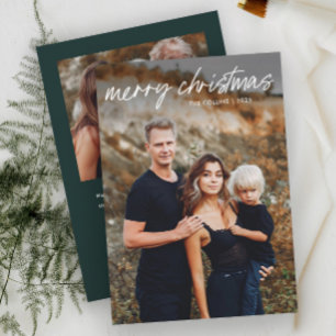 Cartes Pour Fêtes Annuelles Main moderne Lettré 2 Photo Noël
