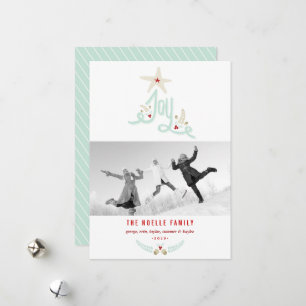 Cartes Pour Fêtes Annuelles Main rustique tiré Joy Calligraphie Foliage Photo