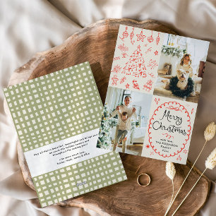 Cartes Pour Fêtes Annuelles Main terne tirée Boho Joyeux Noël 2 Photo