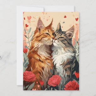 Cartes Pour Fêtes Annuelles Maine Coon Saint Valentin