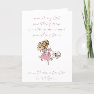 Cartes Pour Fêtes Annuelles Mains illustrées tu seras ma fille de fleurs