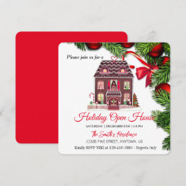 Cartes Pour Fêtes Annuelles Maison au gingembre, Couronne de Noël