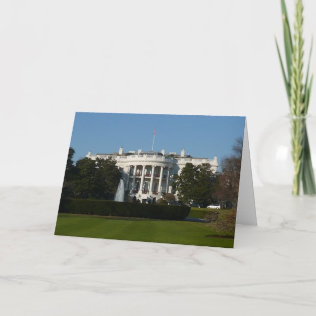 Cartes Pour Fêtes Annuelles Maison Blanche de Noël pour les vacances Washingto (Devant)