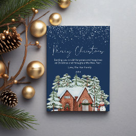 Cartes Pour Fêtes Annuelles Maison confortable de Noël mignonne et appartement