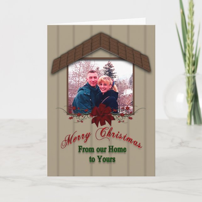 Cartes Pour Fêtes Annuelles Maison de Noël - INSERT PHOTO (Devant)