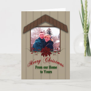 Cartes Pour Fêtes Annuelles Maison de Noël - INSERT PHOTO