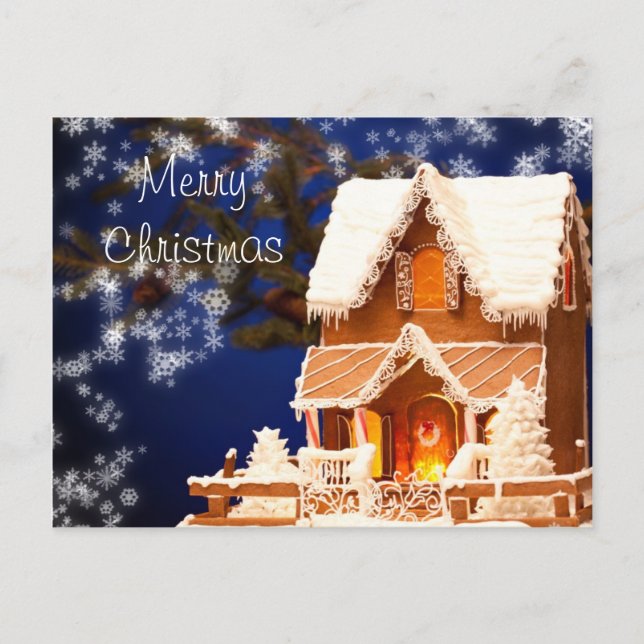 Cartes Pour Fêtes Annuelles Maison de pain d'épice (Devant)