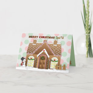 Cartes Pour Fêtes Annuelles Maison de pain d'épice Noël - Secret Pal