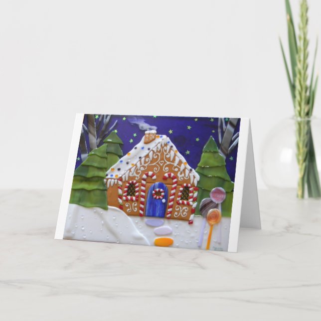 Cartes Pour Fêtes Annuelles Maison de pain d'épices (Devant)