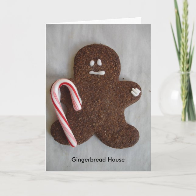 Cartes Pour Fêtes Annuelles Maison de pain d'épices (Devant)