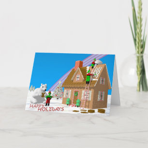 Cartes Pour Fêtes Annuelles Maison de pain d'épices